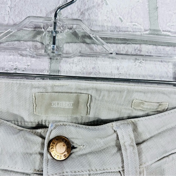 Closed Baker Skinny Jeans in Light Beige Size 26 Made in Italy - Picture 7 of 8